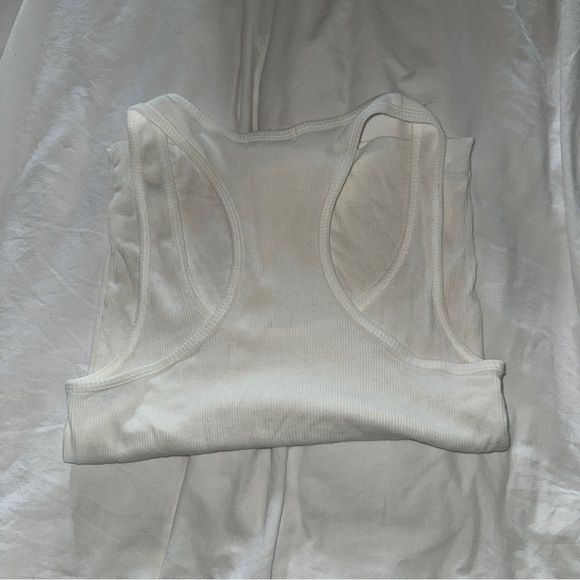 Eterne Rib Racerback Tank Ivory - Picture 3 of 3